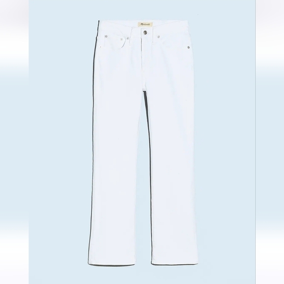 Madewell Petite Kick Out Crop Jeans in Pure White size 26P NWT - Picture 6 of 14